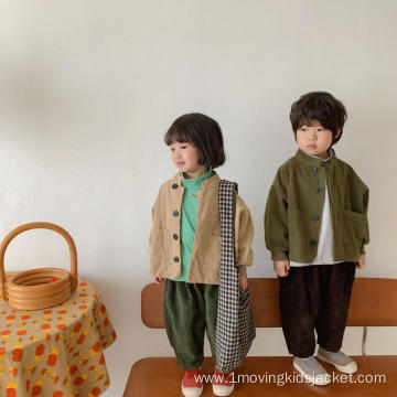 Children's Loose Retro Cotton Jacket